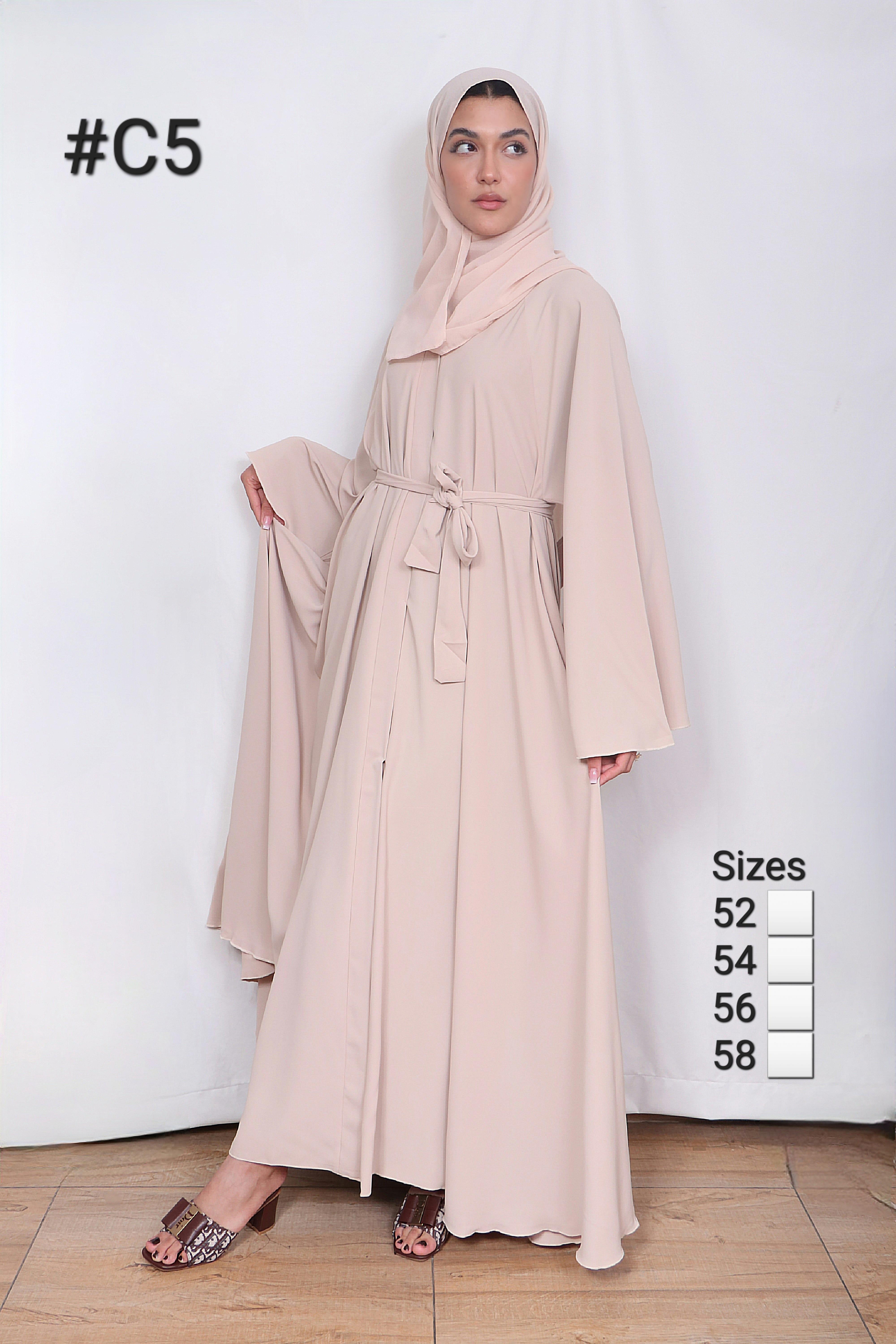 Muslim Fashion Cream Abaya C5 Women's Islamic Clothing